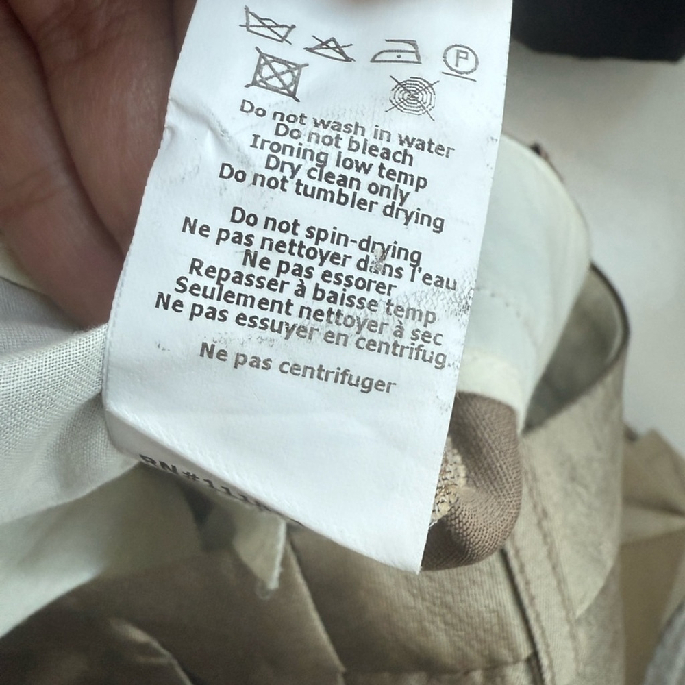 $990 Michael Kors Collection Tan Dress Pants Straight-Leg Silhouette metallic - Picture 6 of 7